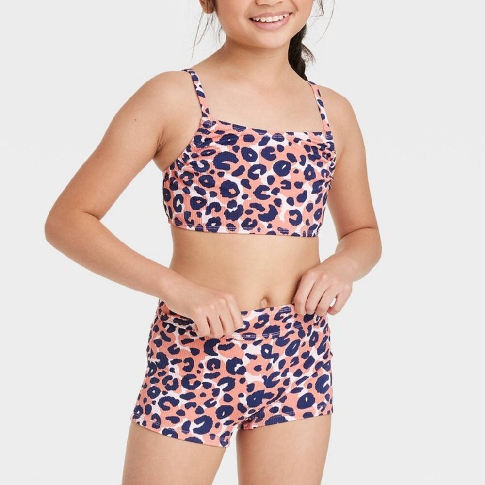 Cat & Jack Girls' 2pc Cute Cat Bikini Set - M